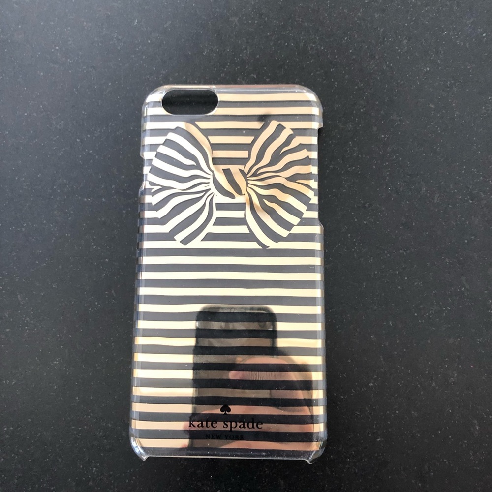 Kate spade gold stripe bow IPhone 6/6s case